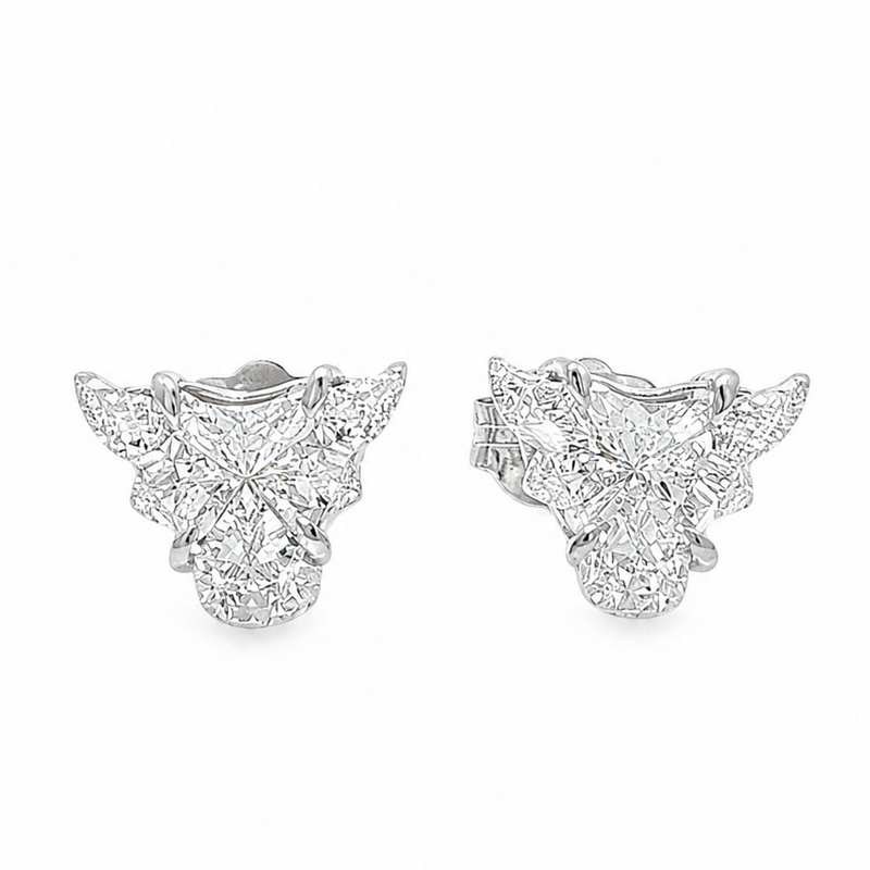14K Gold Bull Studs Earrings 71370