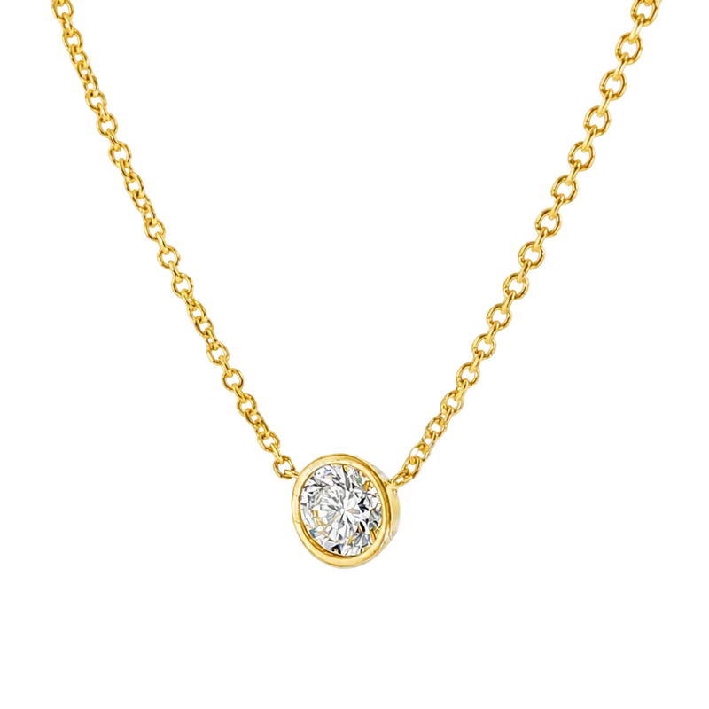 14k Yellow Gold Necklace-39998, view 5