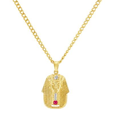 Small Pharaoh Pendant & Cuban Chain Set 56886