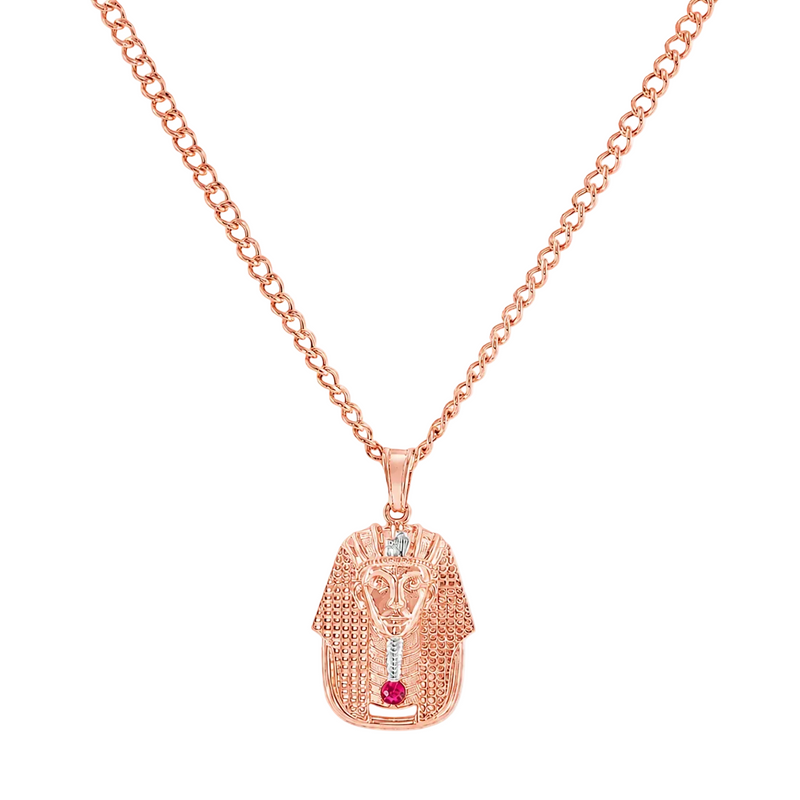 Small Pharaoh Pendant & Cuban Chain Set 56886