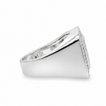 TraxNYC Heavy Silver Diamond Ring 25649