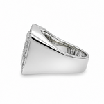 TraxNYC Heavy Silver Diamond Ring 25649