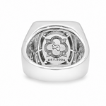 TraxNYC Heavy Silver Diamond Ring 25649
