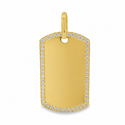 Prong Diamond Dog Tag 42503