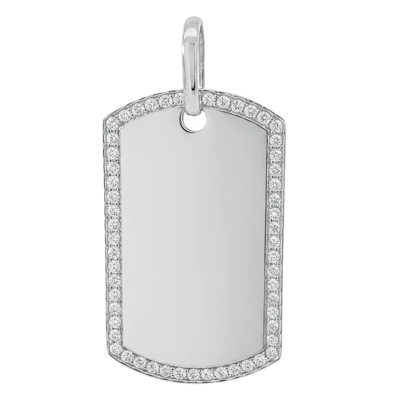 Prong Diamond Dog Tag 42503