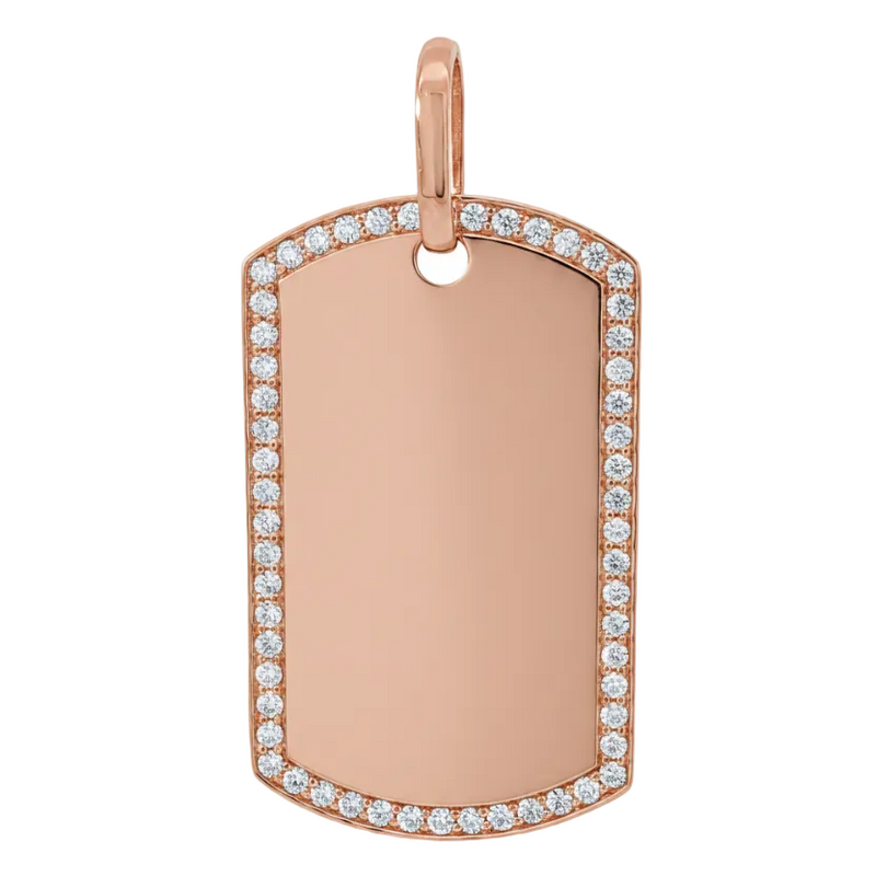 Prong Diamond Dog Tag 42503