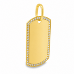Prong Diamond Dog Tag 42503