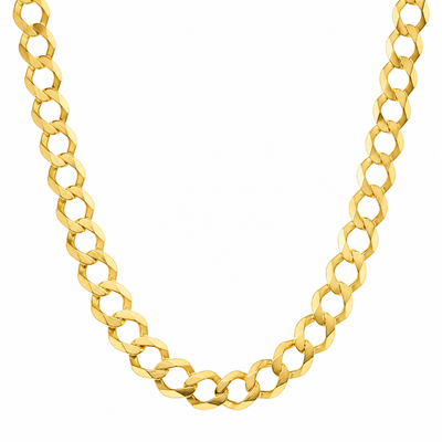 14K Yellow Gold Solid Curb Chain 5.4mm 47107