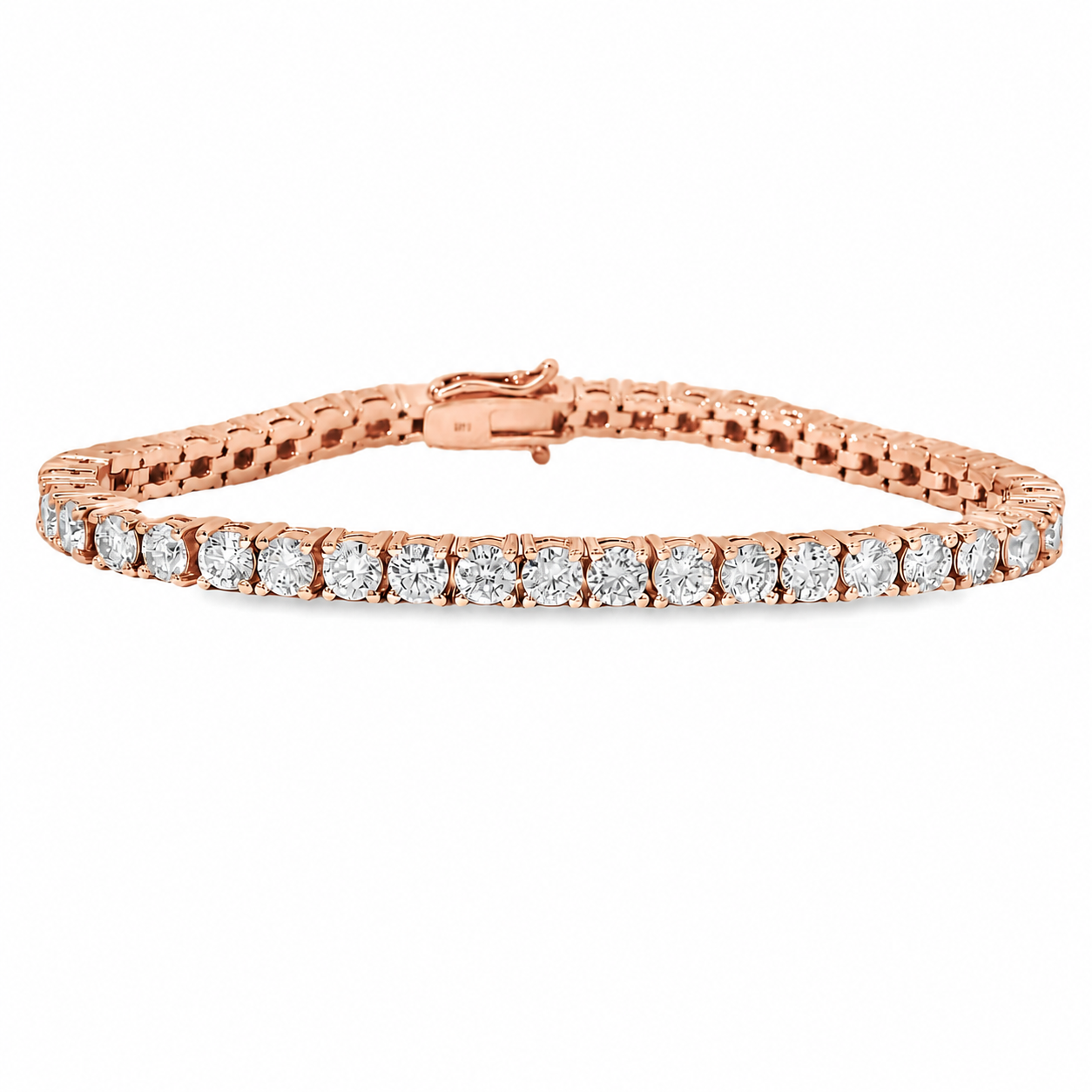 Men's 14K Gold Natural Diamond Tennis Bracelet 20pt | TraxNYC