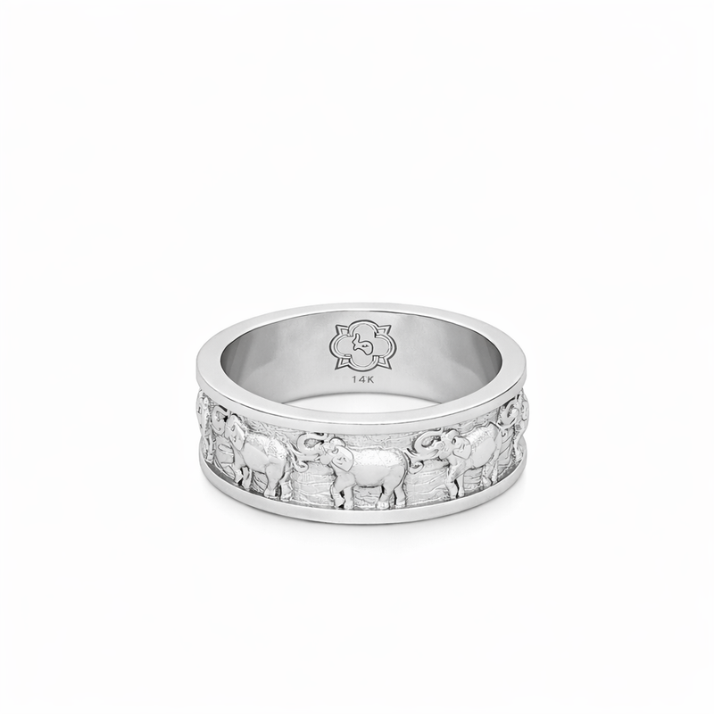 Gold Elephant Relief Band 71120