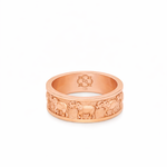Gold Elephant Relief Band 71120