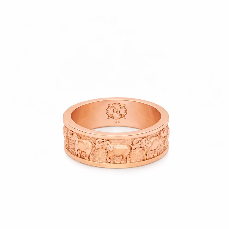 Gold Elephant Relief Band 71120