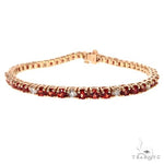 Christmas Diamond Sapphire Tennis Bracelet 67581 - Image 1