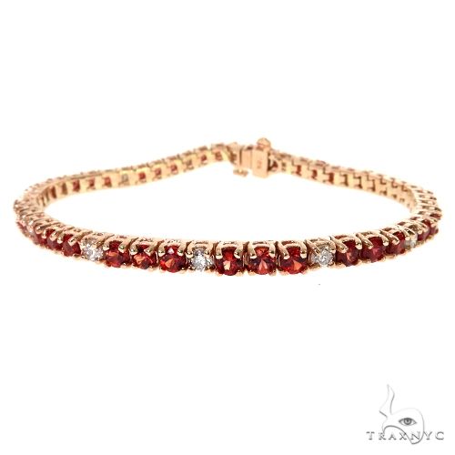 Christmas Diamond Sapphire Tennis Bracelet 67581 - Image 1