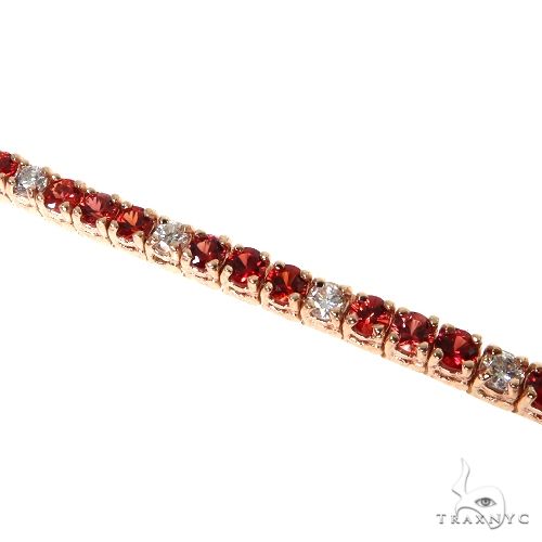 Christmas Diamond Sapphire Tennis Bracelet 67581 - Image 3