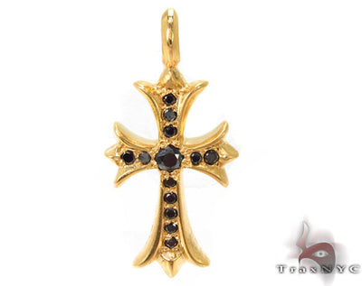 Black Diamond Cross Crucifix Pendant 29108 - Image 1