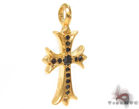 Black Diamond Cross Crucifix Pendant 29108 | TraxNYC
