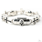 Life and Death Skull Cross Bracelet .925 Silver 70048 - Image 3
