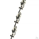 Life and Death Skull Cross Bracelet .925 Silver 70048 - Image 5
