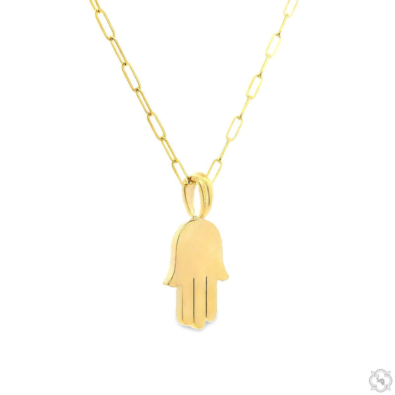14K Gold Classic Hamsa Necklace, photo 2 of 9