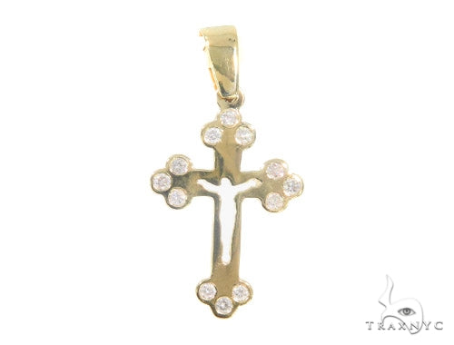 Bezel Diamond Cross Crucifix 44312 - Image 2