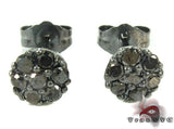 14K Gold Cluster Black Diamond Stud Earrings 27877
