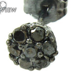 Cluster Black Diamond Stud Earrings 27877 - Image 4