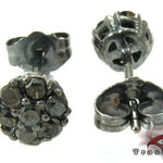 Cluster Black Diamond Stud Earrings 27877 - Image 5
