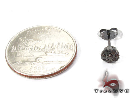 Cluster Black Diamond Stud Earrings 27877 - Image 6