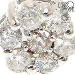 Flower Diamond Stud Earrings 26720 - Image 3