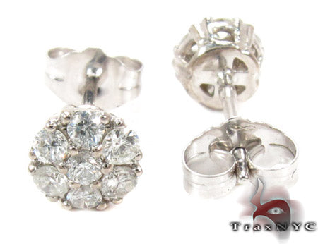 Cluster Diamond Stud Earrings 27875 - Image 4