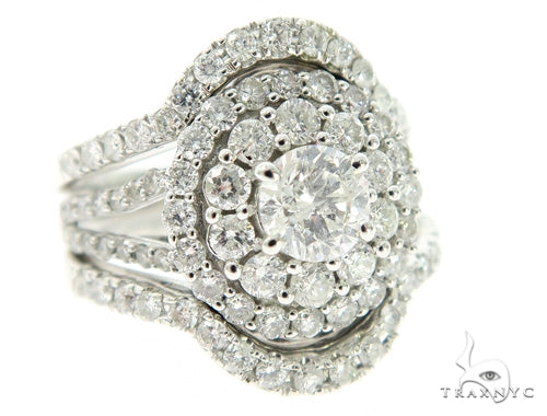 Cluster Halo Diamond Engagement Ring 45607 - Image 1