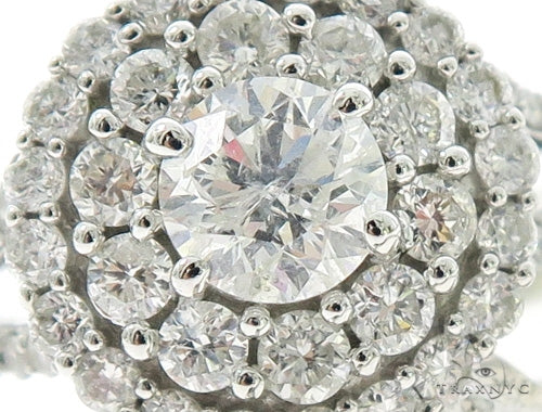 Cluster Halo Diamond Engagement Ring 45607 - Image 3