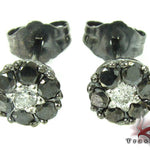 Cluster Two Color Diamond Stud Earrings 27878 - Image 1