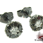 Cluster Two Color Diamond Stud Earrings 27878 - Image 2