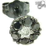 Cluster Two Color Diamond Stud Earrings 27878 - Image 3