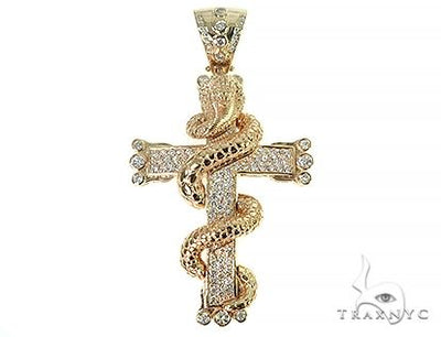 Cobra Cross Diamond Pendant 63956 - Image 1