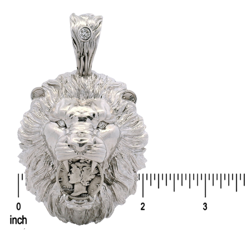 Limited Edition U.S. Government Silver Lion Pendant Set 70964