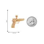 14K Floral Pistol Pendant 71176