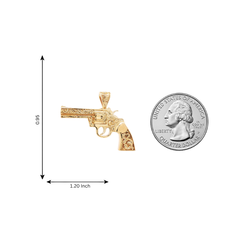 14K Gold Revolver Pendant 71198