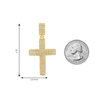 14K Gold Diamond Cross Pendant 65953
