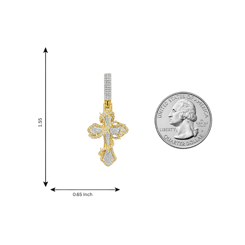 Small Thorned Fleur de Liscross Pendant 71316