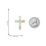 .925 Silver Mini Spiritual Opal Cross Pendant 71367