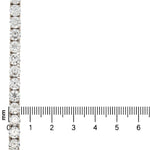 White gold tennis chain with round 75 pointer diamonds, sleek luxury men's jewelry.