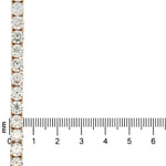 22-inch yellow gold tennis chain with round-cut 80 pointer diamonds.