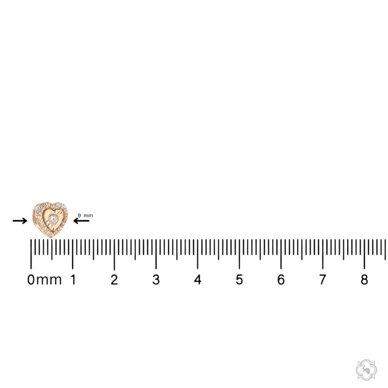 14K Gold Heart Shape Stud Earrings 65787