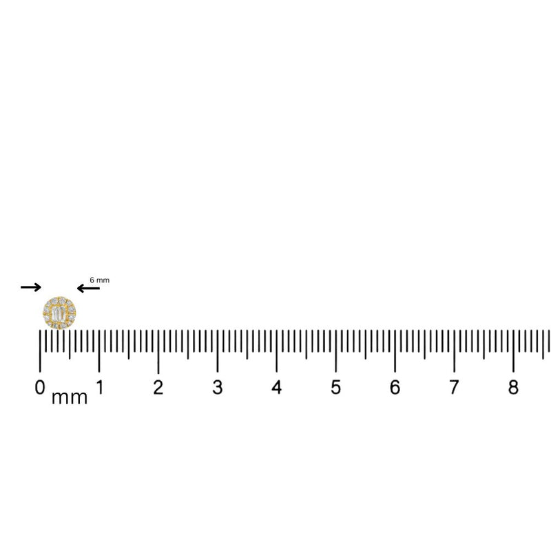 18K Gold Diamond Earrings 67020