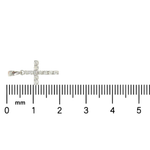 White gold cross pendant with small round diamonds in a classic design.