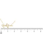 14K White Gold Diamond Heartbeat Necklace 65519