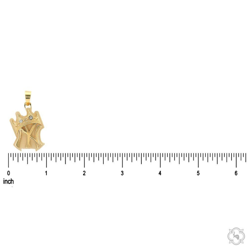 14K Gold Yankee Crown Pendant, photo 6 of 8